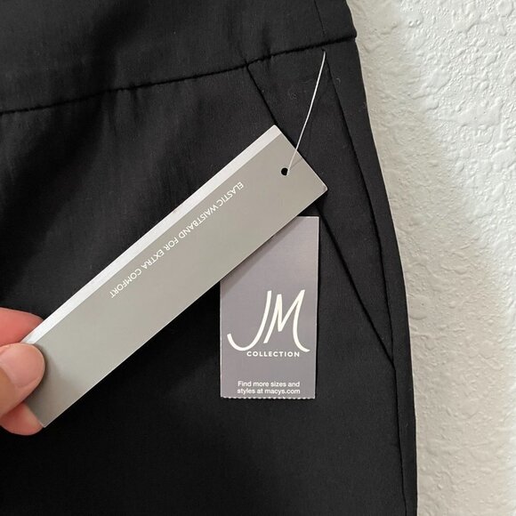 NWT JM Collection Deep Black Ankle Pant Comfort Waistband Pants Women's Size S - Picture 6 of 11